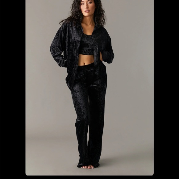 Brand NEW NWT Ladies Playboy Black Crushed Velour Shacket velvet soft feel - Picture 6 of 16